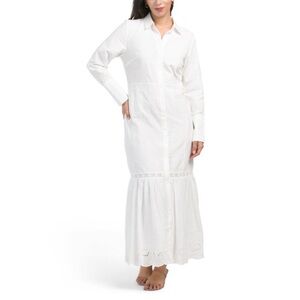 White Eyelet Dress Maxi New NWT 4